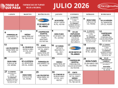 FARMACIAS DE TURNO JULIO 2026.