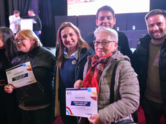 Prunotto llevó a Laguna Larga la política de créditos y defendió el rol del Estado en la economía real