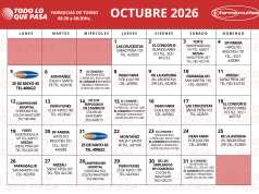 FARMACIAS DE TURNO OCTUBRE 2026